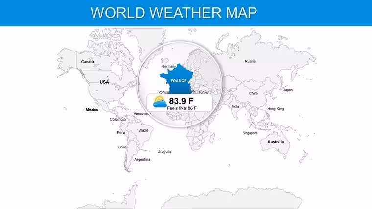 France Weather PowerPoint Map