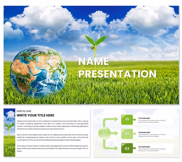 Eco Planet PowerPoint Template: Cultivate Compelling Green Narratives