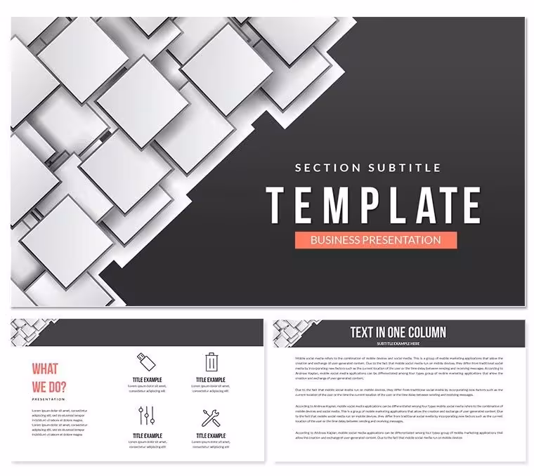 Squares PowerPoint Template - Professional Presentation Slides