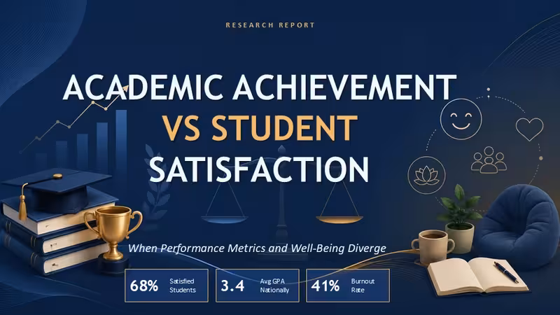 Academic Achievement VS Student Satisfaction PowerPoint Template and Charts
