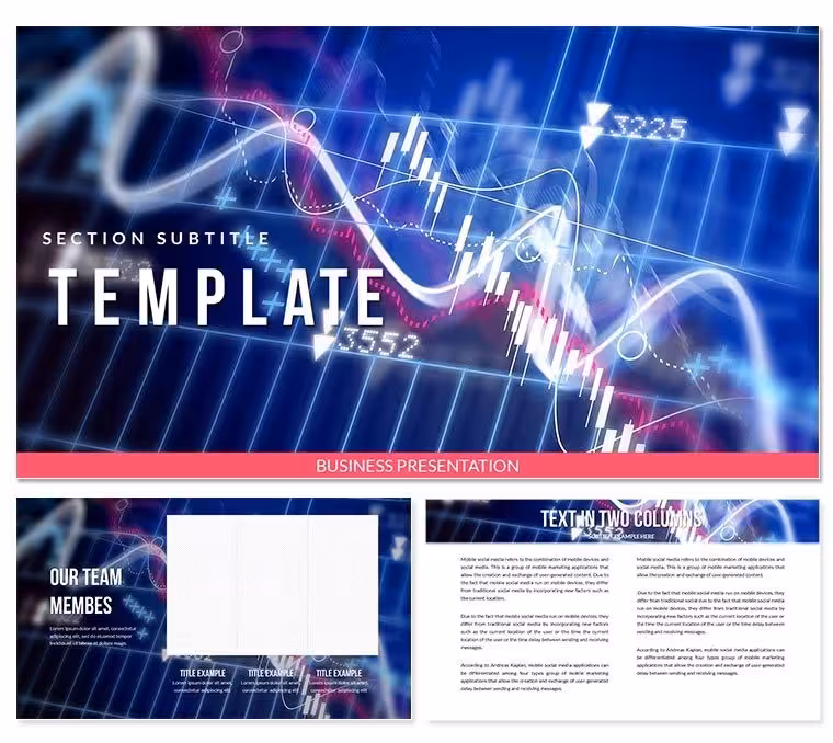 Dealing center - Forex charts PowerPoint template