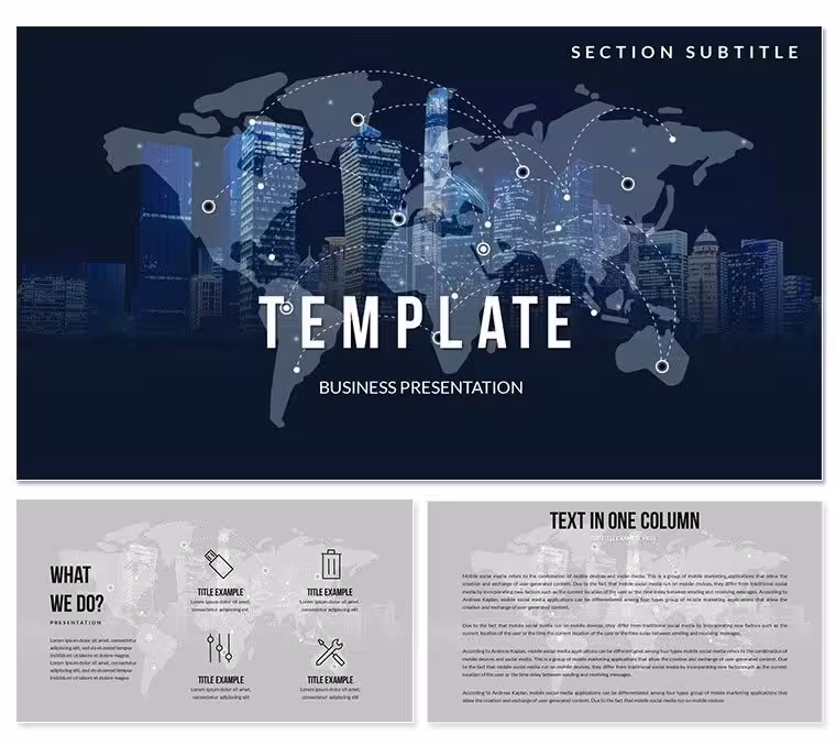 Economic Globalization PowerPoint templates