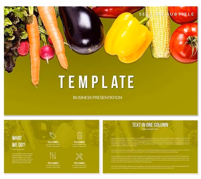 Healthy Life Vegetable PowerPoint Template - Editable PPTX | ImagineLayout