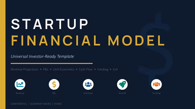 Startup Financial Model PowerPoint Template 2026
