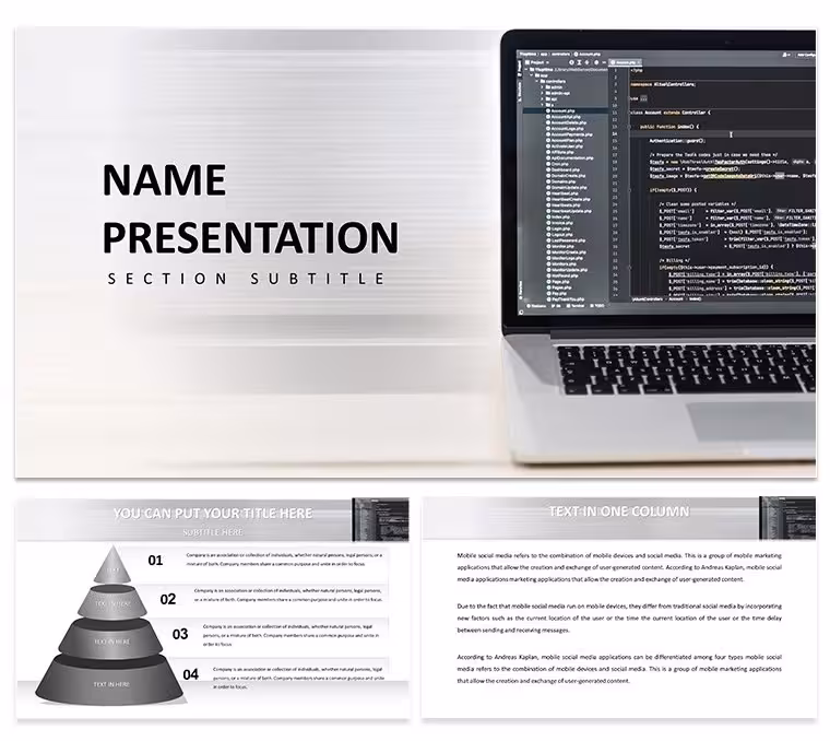 Software Project Keynote Template for Efficient Development Showcases