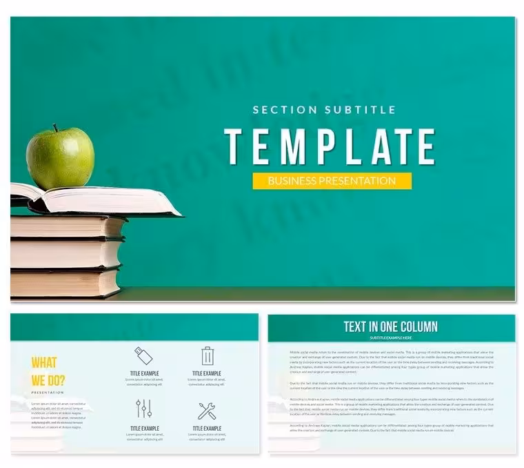 Knowledge book PowerPoint Template