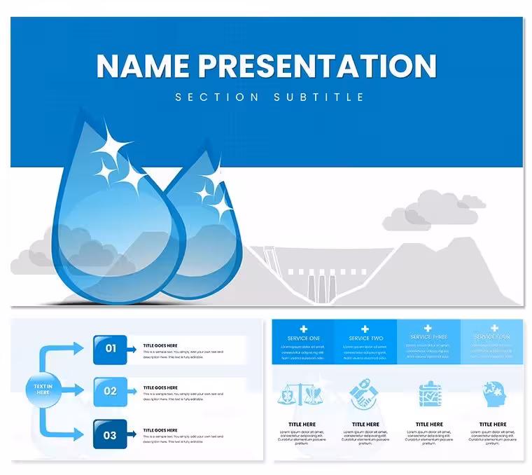 Hydropower Energy Keynote Template for Flowing Ideas