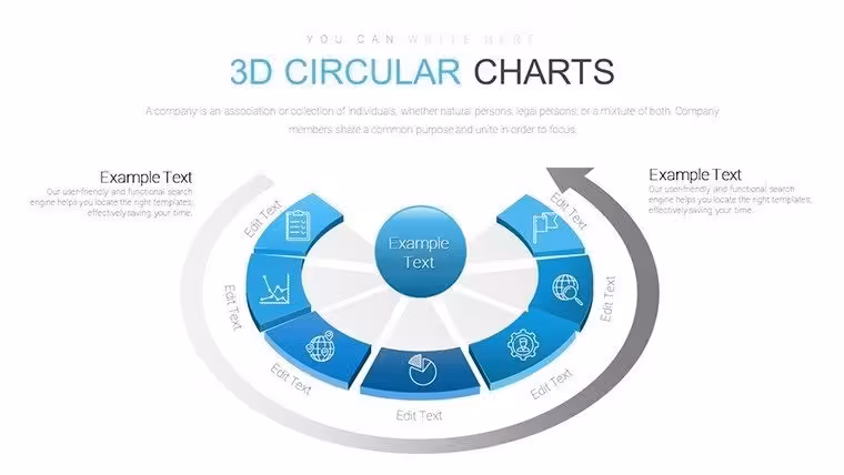 3D Circular PowerPoint Charts Template: Mastering Trend Visualization