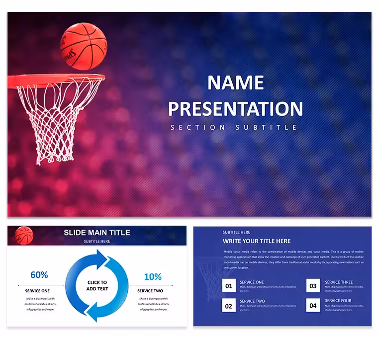 Basketball Basket PowerPoint Template: Presentation