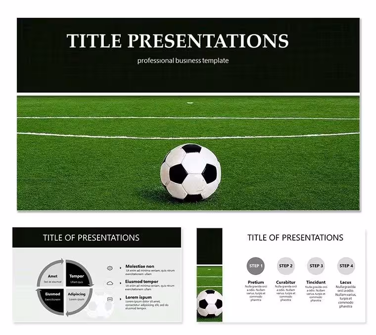 Football balls PowerPoint template