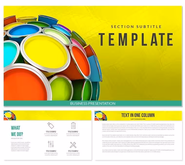 Paints price, paint for repair PowerPoint Template