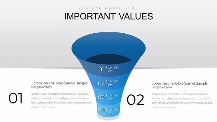 Tornado Funnel PowerPoint Charts: Editable Marketing Tools