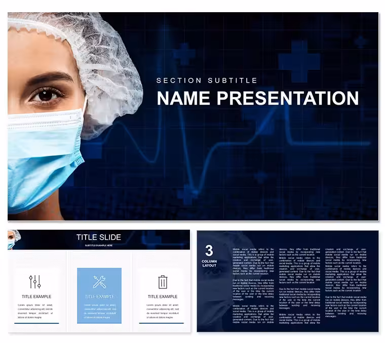 Doctor Face Mask PowerPoint template