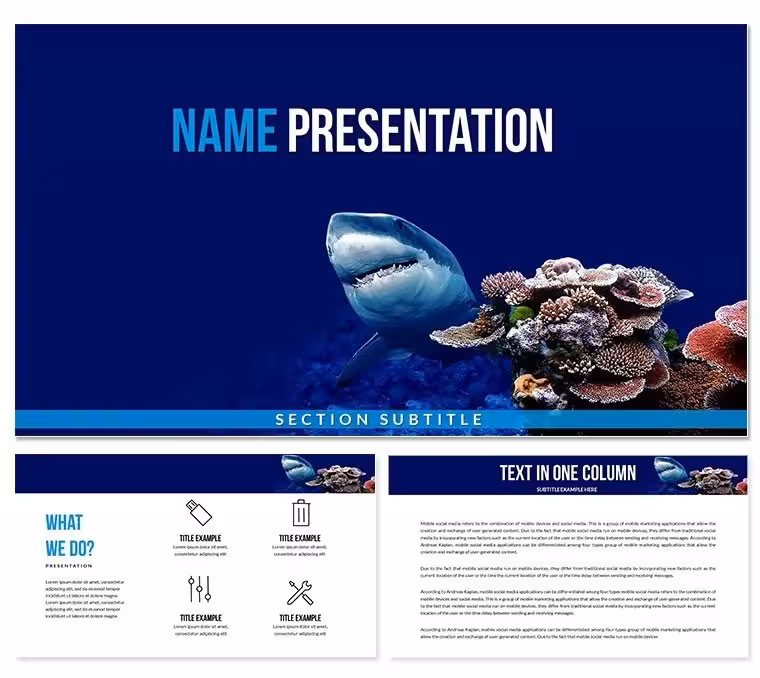 Shark Themed PowerPoint Template