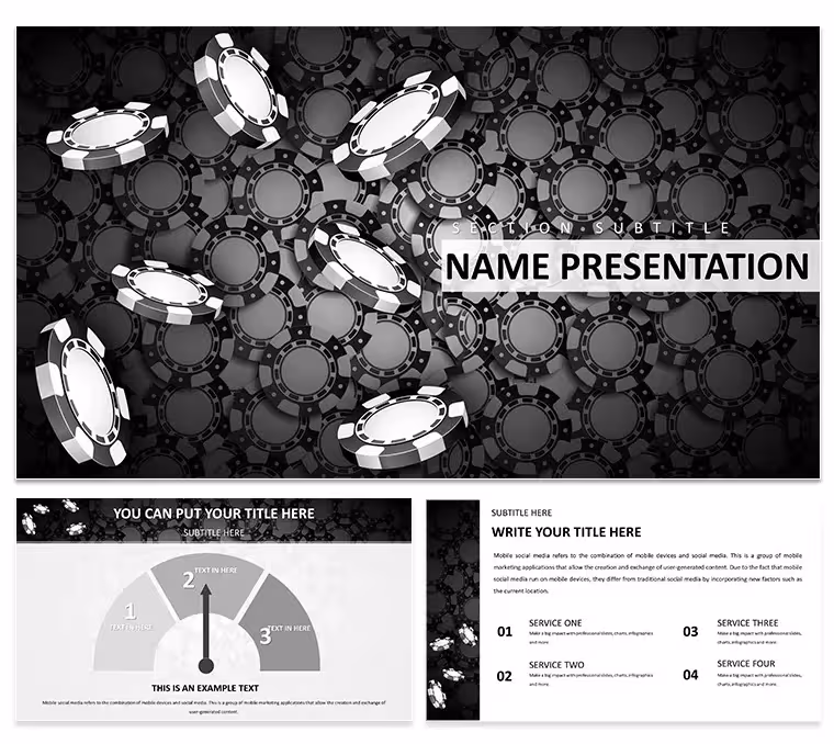 Casino Chips PowerPoint Template: Gaming Edge