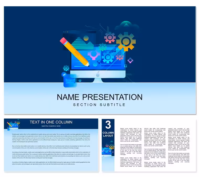 Development Projects Software PowerPoint template