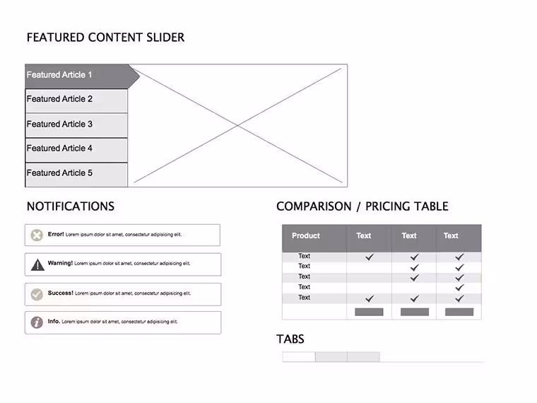 Mockups Website Keynote diagrams