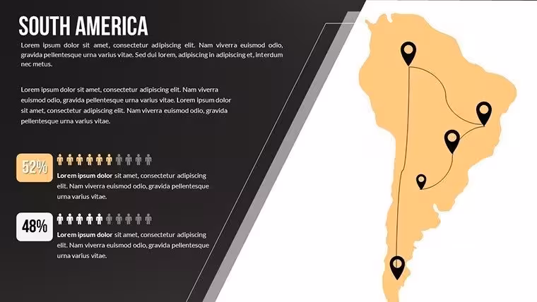 Dark South America World Country PowerPoint maps