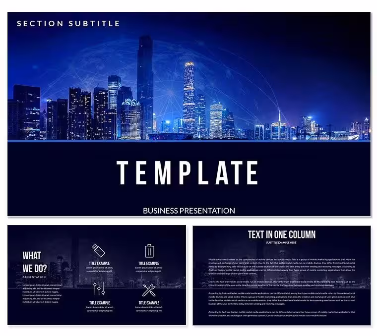 Starting Business City PowerPoint templates