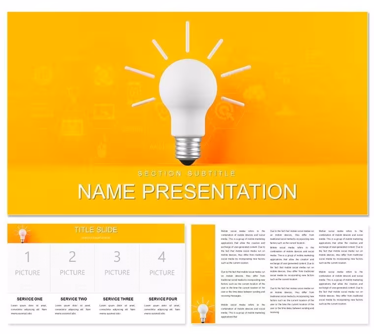 Marketing: Ideas and Technologies PowerPoint Template: Spark Innovation in Every Campaign