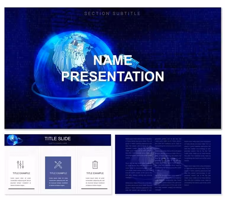 Background: Connected World PowerPoint Template