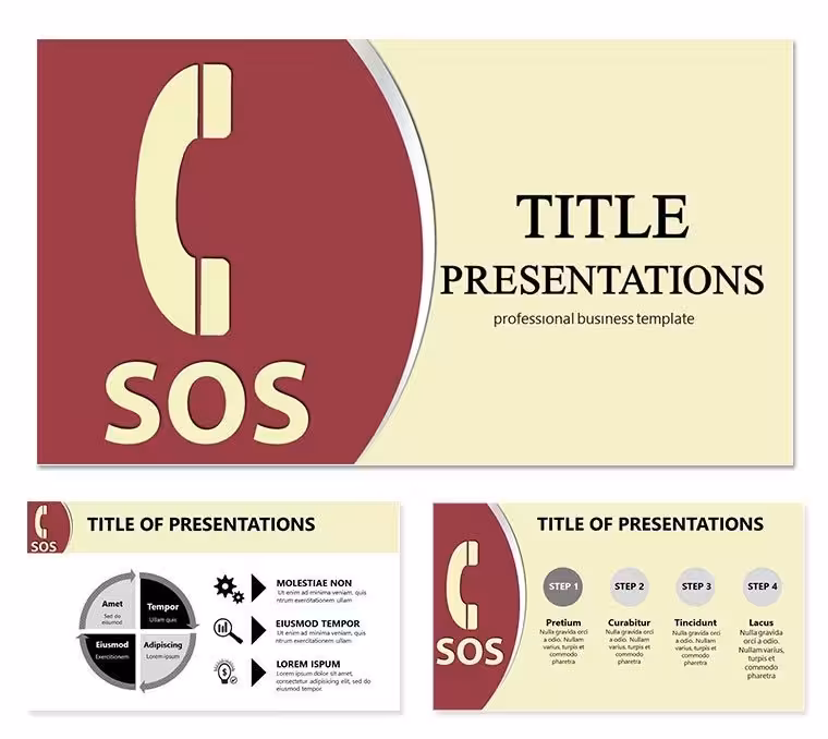 SOS Phone PowerPoint Template | Presentation Design Download