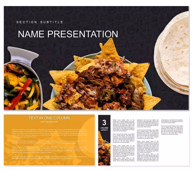 Nachos and Salsa Recipe PowerPoint templates