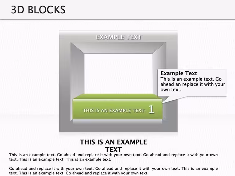 3D Blocks Keynote Diagrams Template
