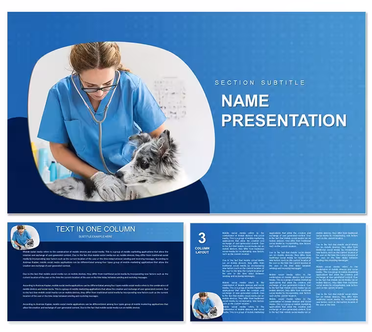 Animal Disease and Services Veterinary Clinics PowerPoint template