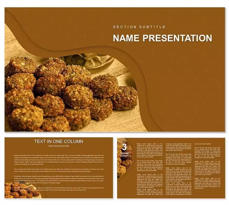 Vegetable and Chicken Cutlets Recipes PowerPoint template