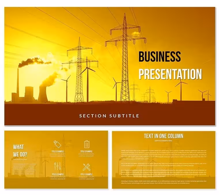 Energy Production and Management PowerPoint templates