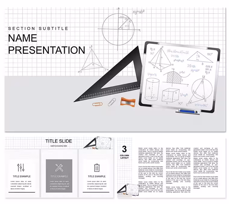 High School Geometry PowerPoint template