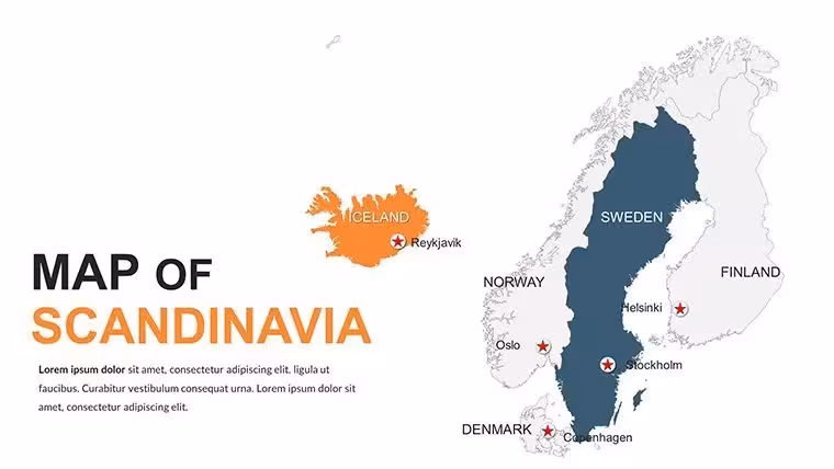 Editable Scandinavia Keynote Maps Template
