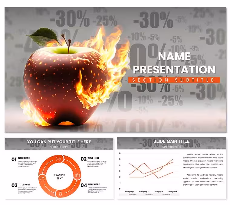 Burning Discounts Keynote Template: Spark Sales with Sizzling Visuals