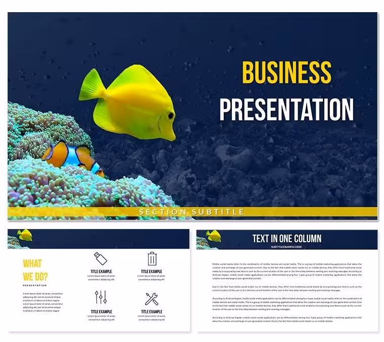 Sea Fish PowerPoint Template - Presentation
