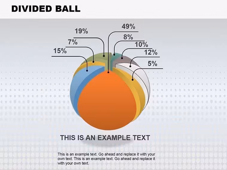 Divided Ball PowerPoint Charts Template