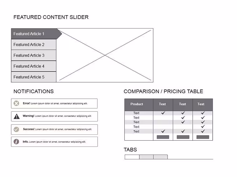 Mockups Website PowerPoint diagrams