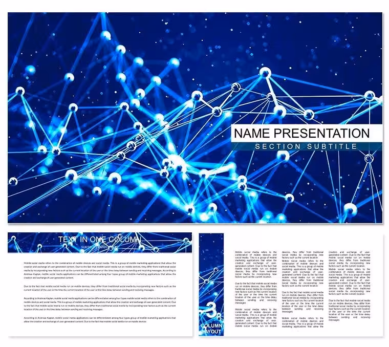 Structural lattice, Interconnection PowerPoint template