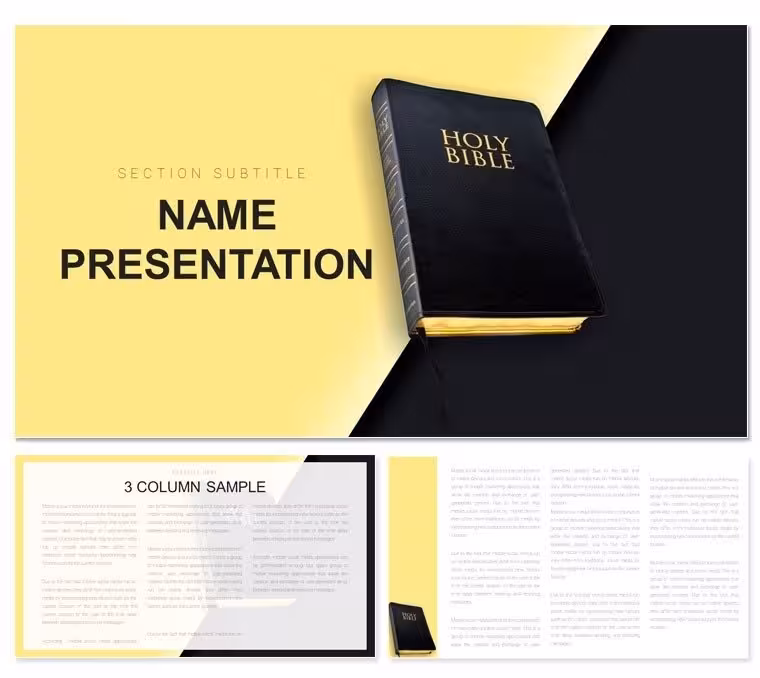 "Holy Bible, Holy Spirit Scriptures PowerPoint Template for Presentation"