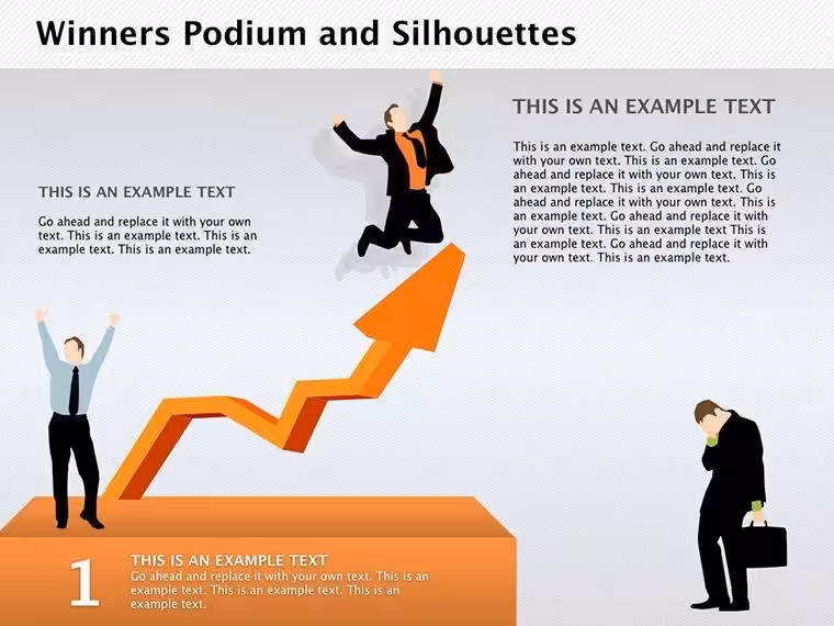 Winners Podium and Silhouettes Keynote Diagrams Template