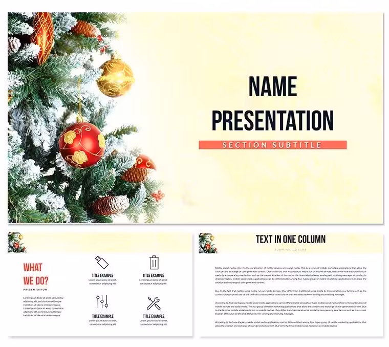 Free Christmas Tree PowerPoint Template: Spark Holiday Magic