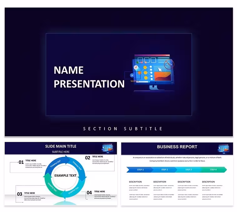 Cybersecurity and Data Protection PowerPoint Template: Fortify Your Defenses Visually