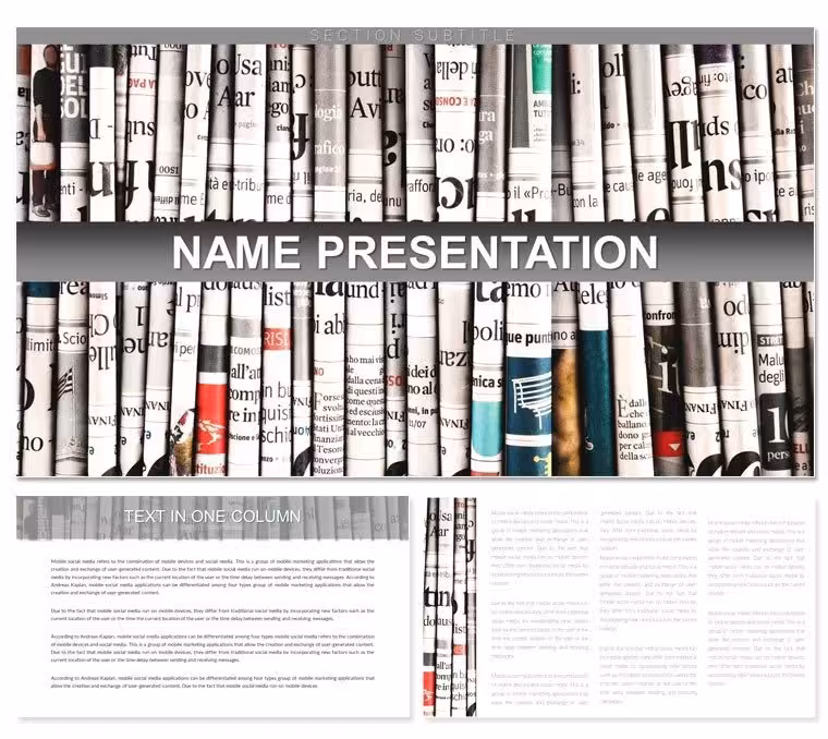Publishing News PowerPoint Template: 28 Slides