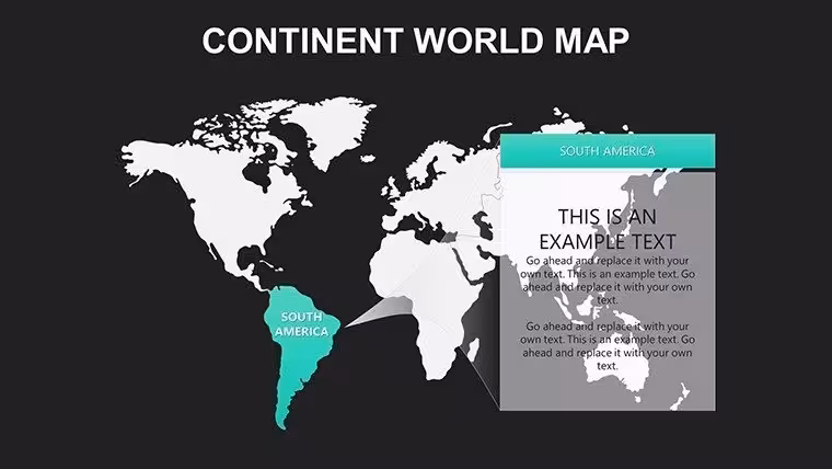 Grey Color Continent World PowerPoint maps
