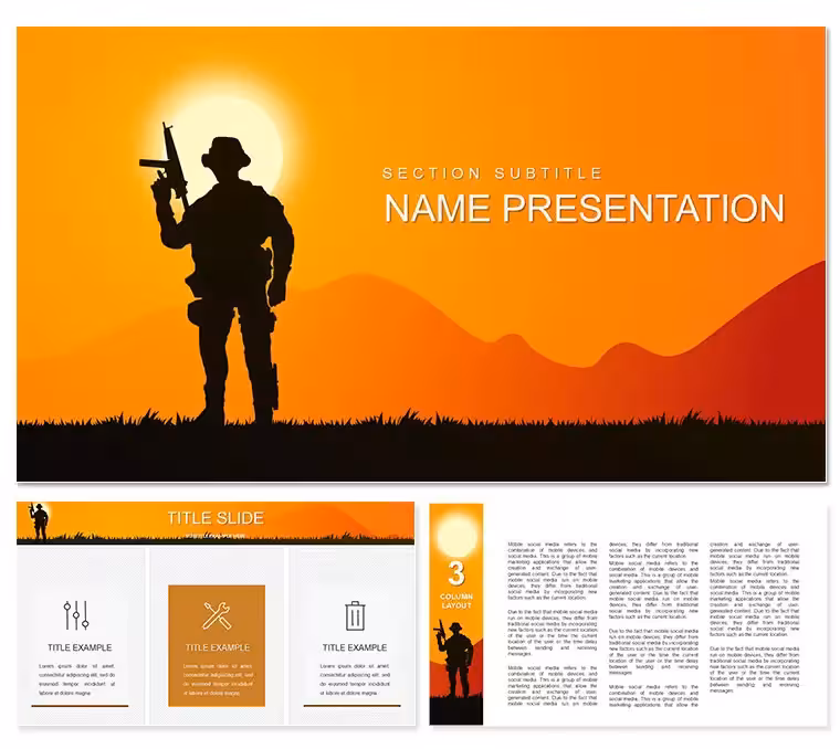 Armed Forces - War PowerPoint template