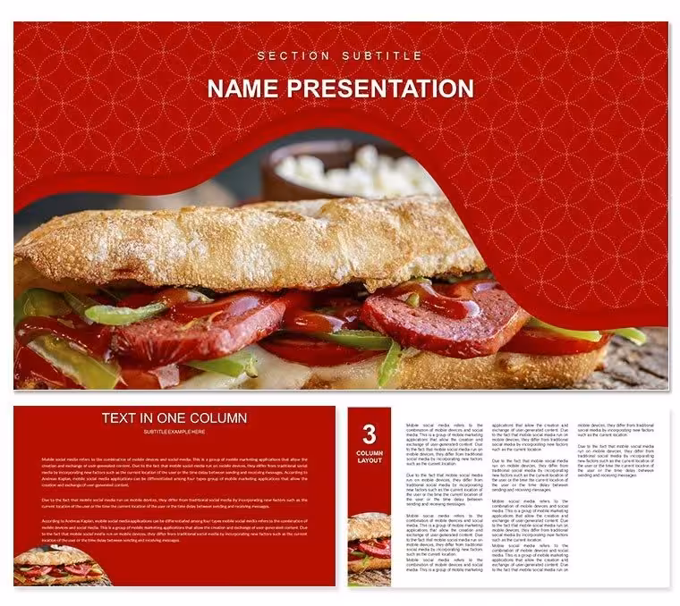 Delicious Recipes PowerPoint Template - Presentation Design Download