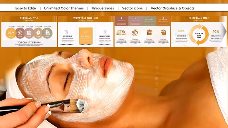DIY Face Mask Spa Charts for Keynote: Beauty & Wellness Mastery