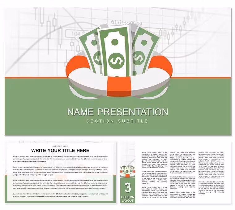 Crisis Dollar Salvation PowerPoint Template