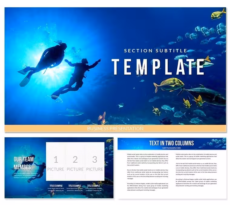 Scuba Diving PowerPoint Template | Professional Presentation Slides