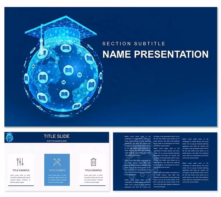 Study: World of Knowledge PowerPoint Template: Spark Lifelong Learning